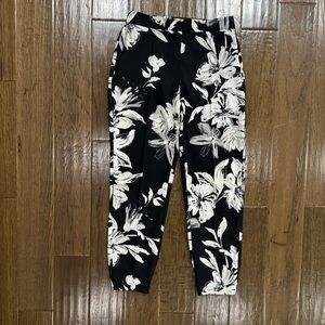 Zara Basic Black and White Patterned Trousers